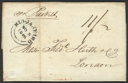 BRAZIL: Entire Letter Dated 5/NO/1846 Sent From RIO DE JANEIRO To London, VF Quality! - Sonstige & Ohne Zuordnung