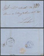 BRAZIL: Entire Letter Sent From Rio De Janeiro To Lisboa On 7/AP/1858 Via British Mail, Excellent Quality! - Autres & Non Classés