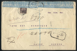 BRAZIL: Registered Cover Franked With 500r. And Sent To EGYPT In DE/1918, With Arrival Marks Of 2/JA/1919 On Back, Also  - Sonstige & Ohne Zuordnung