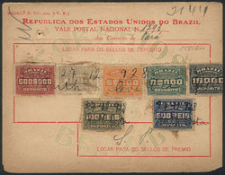 BRAZIL: Vale Postal Nacional (money Order) Of 558,600 Rs., Used On 27/DE/1928, VF Quality. - Sonstige & Ohne Zuordnung