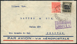 BRAZIL: Cover Flown Between Sao Paulo And Pelotas On 7/SE/1929 Via C.G.A., Very Fine Quality! - Sonstige & Ohne Zuordnung