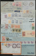 BRAZIL: 10 Airmail Covers Posted Between 1931 And 1937, Very Nice Postages, Fine To VF Quality! - Other & Unclassified