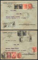 BRAZIL: 2 Registered Covers Sent Via Airmail In MAR And MAY/1931 From CARAVELAS To Bahia, VF Quality! - Autres & Non Classés