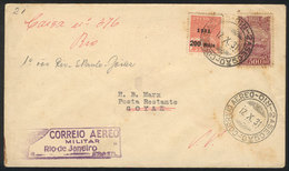 BRAZIL: 12/OC/1931 Rio De Janeiro - Goyaz First Flight Via MILITARY AIRMAIL, Excellent Quality, Rare! - Other & Unclassified