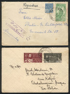 BRAZIL: 2 Covers Sent To Czechoslovakia And Germany In 1932 And 1934 With Handsome Postages, VF Quality! - Sonstige & Ohne Zuordnung