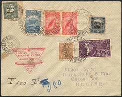 BRAZIL: Cover Sent Via ZEPPELIN From Florianopolis To Recife On 4/AU/1933, Very Interesting! - Other & Unclassified