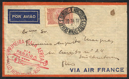 BRAZIL: 20/MAR/1937 Belo Horizonte - Rio, PANAIR First Flight, With Arrival Backstamp, Fine Quality! - Autres & Non Classés