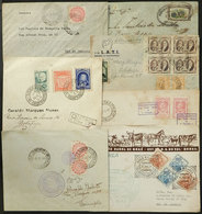 BRAZIL: 7 Covers Used Between 1939 And 1942 With Interesting Postages With Commemorative Stamps, Some Used Alone, Very G - Autres & Non Classés