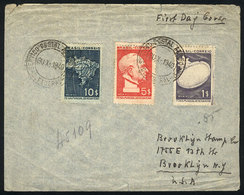 BRAZIL: Cover Franked By Sc.496/498, Sent To USA On 30/OC/1940 (first Day Of Issue), Minor Defects, Very Nice! - Sonstige & Ohne Zuordnung