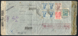 BRAZIL: Airmail Cover Sent From Sao Paulo To Switzerland On 8/JA/1944 With Good Postage And Double Censorship, Interesti - Other & Unclassified