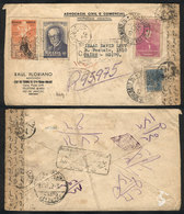 BRAZIL: Cover Sent From Rio To Egypt On 5/NO/1950 And Returned To Sender With Interesting Egyptian Postal Marks And Cens - Autres & Non Classés