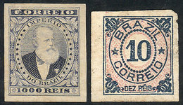 BRAZIL: 2 Old ESSAYS, The One Of 10Rs. With Thin On Back, The Other One Of VF Quality, Very Interesting! - Autres & Non Classés