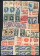 BRAZIL: Large Number Of Stamps In Mint Blocks Of 4 (most MNH, Some Lightly Hinged), Issued Between Circa 1922 And 1945,  - Other & Unclassified