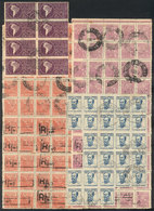 BRAZIL: 4 Large Used Blocks Of Stamps, VF Quality - Autres & Non Classés
