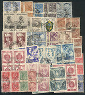 BRAZIL: Lot Of Used Blocks Of 4, Several With Special Postmarks, Very Fine General Quality! - Other & Unclassified