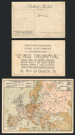BRAZIL: Rare Advertising PC (double Size) For A Goods Clearance Of "O Rio Triumphal", Inside There Is An Impression Of M - Sonstige & Ohne Zuordnung