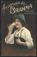 BRAZIL: BRAHMA BEER: Advertising PC Used On 22/OC/1914, With Bent Corner Else VF - Otros & Sin Clasificación