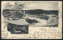 BRAZIL: PARNAHYBA: Views Of The Light & Power Co. Dam And Power House, Editor Gaensly, Used In 1903, Fine Quality (creas - Other & Unclassified