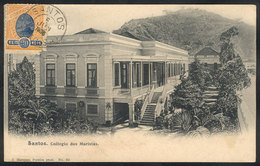BRAZIL: SANTOS: Collegio Dos Maristas School, Editor J.Marques Pereira, Sent To Niteroi On 5/JUN/1906, VF Quality - Autres & Non Classés