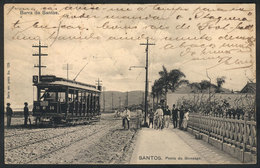 BRAZIL: SANTOS: Tram, Gonzaga Bridge, Sent To Rio De Janeiro On 21/MAR/1917, VF Quality - Andere & Zonder Classificatie
