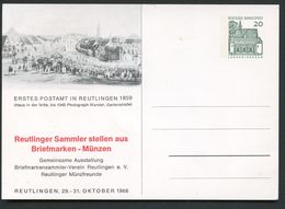 Bund PP36 D2/007  ERSTES POSTAMT REUTLINGEN 1859  NGK 6,00 € - Cartes Postales Privées - Neuves