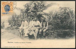BRAZIL: SANTOS: Family With Dogs At Morro Fontana, Editor J.Marques Pereira, Sent To Niteroi On 5/JUN/1906, VF Quality - Andere & Zonder Classificatie