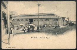 BRAZIL: SAO PAULO: Sao Joao Market, Editor Gaensly, Circa 1900, VF - Sonstige & Ohne Zuordnung