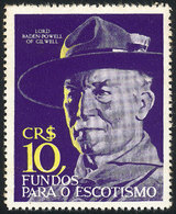 BRAZIL: SCOUTS, Baden Powell, Old Unused Cinderella Of 10CR$, VF! - Other & Unclassified