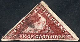CAPE OF GOOD HOPE: Sc.12b, 1863/4 1p. Red Chestnut, With Minor Defect On Reverse, Very Nice Front, Catalog Value US$275. - Cabo De Buena Esperanza (1853-1904)