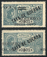 CAPE VERDE: 2 Stamps Overprinted In 1921, Both With Overprint VARIETIES (inverted Etc.), VF Quality! - Cape Verde