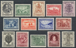 CANADA: Sc.212/225, 1933 350th Anniv. Of Annexation Of Newfoundland, Ships And Maps, Complete Set Of 14 Values, Mint Ver - Altri & Non Classificati