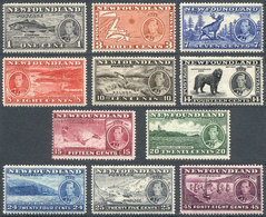 CANADA: Sc.233/243, 1937 Fish, Dogs, Animals, Ships Etc., Complete Set Of 11 Values, Mint Lightly Hinged, VF Quality, Ca - Sonstige & Ohne Zuordnung