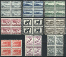 CANADA: Sc.253 + 257 + 259/265, 9 Unmounted Blocks Of 4, Excellent Quality, Catalog Value US$74. - Autres & Non Classés