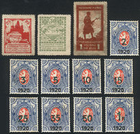 CZECHOSLOVAKIA: Yvert 1/3 + 6/14, 1919 And 1920, Complete Sets Mint With Original Gum, Some With Light Staining On Gum,  - Autres & Non Classés