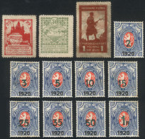 CZECHOSLOVAKIA: Yvert 1/3 + 6/14, 1919 And 1920, Complete Sets Mint With Original Gum, Some With Light Staining On Gum,  - Otros & Sin Clasificación