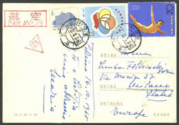 CHINA: PC Sent From Pekin To Italy On 16/OC/1965 With Nice Postage, VF Quality! - Andere & Zonder Classificatie