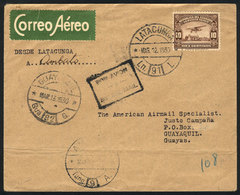 ECUADOR: 12/MAR/1930: Latacunga - Ambato First Military Flight (Mü.35), Cover With Final Destination Guayaquil, VF, Rare - Ecuador