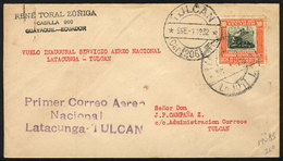 ECUADOR: 1/JA/1932 Quito - Tulcan First Airmail (Mü.86), With Special Handstamp Of The Flight And Arrival Mark, All Appl - Equateur