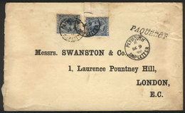 SPAIN: Cover Franked With 50c. (2 X 25c. Alfonso XIII Cadete), Sent From Las Palmas To London And Dispatched On A Britis - Otros & Sin Clasificación