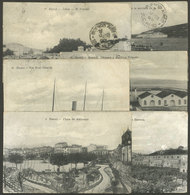 SPAIN: FERROL: 6 Beautiful Postcards Sent To Argentina In 1909, Very Good Views! - Autres & Non Classés