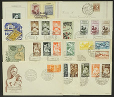 SPAIN + COLONIES: 11 FDC Covers And/or With Very Thematic Postmarks, VF Quality! - Autres & Non Classés