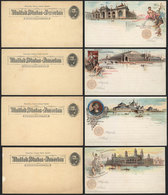 UNITED STATES: 4 Postal Cards Of 1c. Illustrated With Color Views Of The World's Columbian Exposition, Excellent Quality - Autres & Non Classés