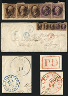 UNITED STATES: Cover Sent From BRYAN (Texas) To France On 19/JUL/1875, With Red Transit Mark Of New York (24/JUL), Red B - Sonstige & Ohne Zuordnung
