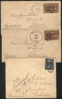 UNITED STATES: 3 Covers Sent To Germany And Switzerland Between 1890 And 1894 Franked With 5c., Interesting! - Sonstige & Ohne Zuordnung