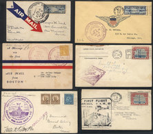 UNITED STATES: Over 40 Covers Of 1920s And 1930s, All FIRST FLIGHTS With Special Handstamps And Many Signed By Postal Au - Other & Unclassified