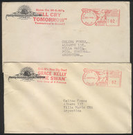 UNITED STATES: 2 Covers Sent To Argentina In 1955 And 1956 With Slogan Cancels Advertising For MOVIES/FILMS, VF Quality! - Sonstige & Ohne Zuordnung