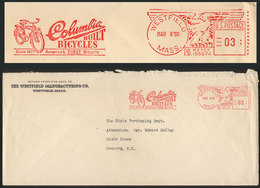 UNITED STATES: Cover Used On 8/MAR/1955 With Machine Cancel With Advertising Slogan, Topic BICYCLES, VF Quality! - Andere & Zonder Classificatie