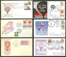 UNITED STATES: BALLOON FLIGHTS: Over 25 Covers And Cards With Nice Cinderellas And Special Marks, Various Periods, Littl - Autres & Non Classés