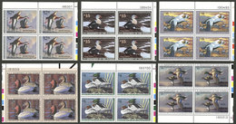 UNITED STATES: HUNTING PERMIT STAMPS: 6 MNH Blocks Of 4 Of Excellent Quality, Including Year 1991 To 1996, Face Value US - Steuermarken