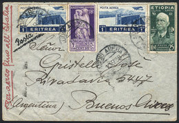 ETHIOPIA: 13/SE/1938 Addis Abeba - Argentina, Airmail Cover Franked With 2.75L., With Arrival Backstamp Of Buenos Aires  - Ethiopia